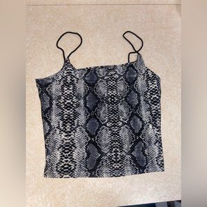 Silk cropped tank top